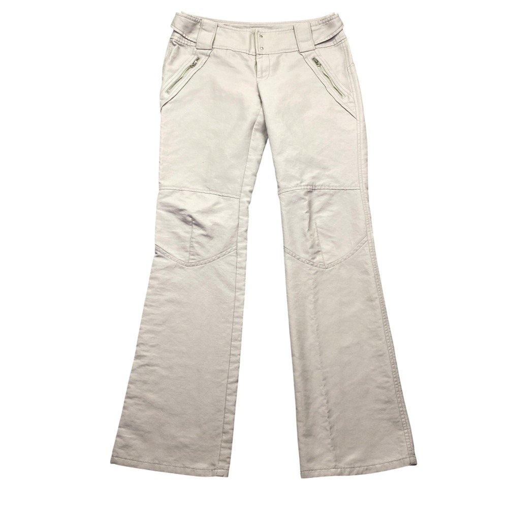 Armani Exchange Womens Tan Beige Low Rise Utility Flare Cargo Pants Size‎ 6 Y2K